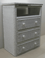 Wicker TV Stand with Drawers