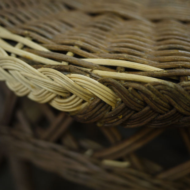 repaired wicker chair